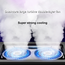 Ventilador LEIZUN D17 para laptop, base de refrigeración ajustable para Macbook de 12-17 pulgadas, con luz LED.