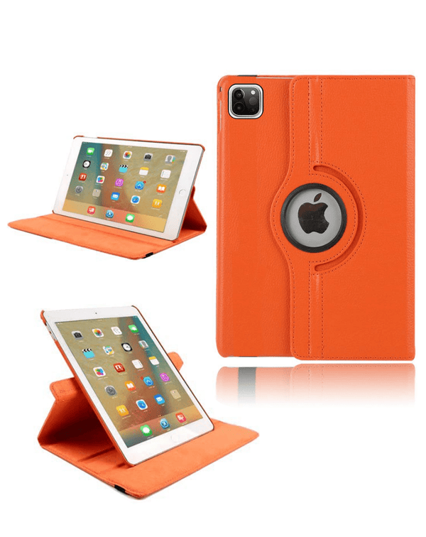 Compra un estuche naranja con soporte giratorio 360 grados para tu iPad Air 11 en Guatemala.