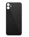 Tapa trasera con agujero mayor para cámara iPhone 11 (NO LOGO) en color negro, disponible en Guatemala para reparaciones de celulares.