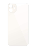 Tapa trasera blanca para iPhone 11 con orificio de cámara grande, ideal para reparaciones en Guatemala.