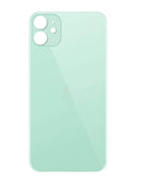 Tapa trasera verde con orificio de cámara más grande para iPhone 11 en Guatemala, venta al por mayor de componentes y tapas traseras para iPhone.