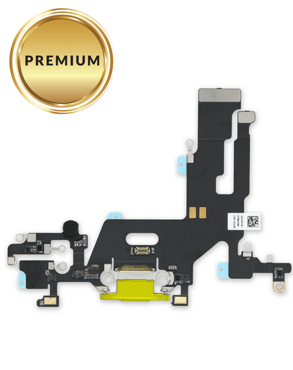 Repara el puerto de carga de tu iPhone 11 color amarillo con este flex cable en Guatemala.