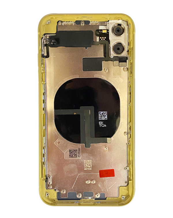 Encuentra el marco trasero original con componentes preinstalados para iPhone 11 en Guatemala en nuestro taller de reparaciones especializado en dispositivos Apple.