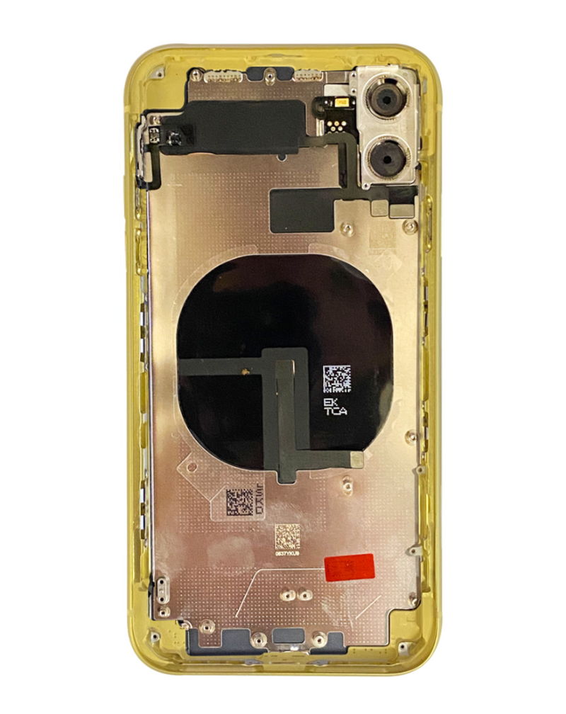 Encuentra el marco trasero original con componentes preinstalados para iPhone 11 en Guatemala en nuestro taller de reparaciones especializado en dispositivos Apple.