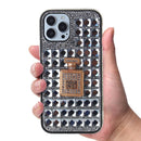 Case para iPhone 7G/8G/SE 2020 con adorno de perfume y cristales, ideal para proteger tu teléfono en Guatemala.