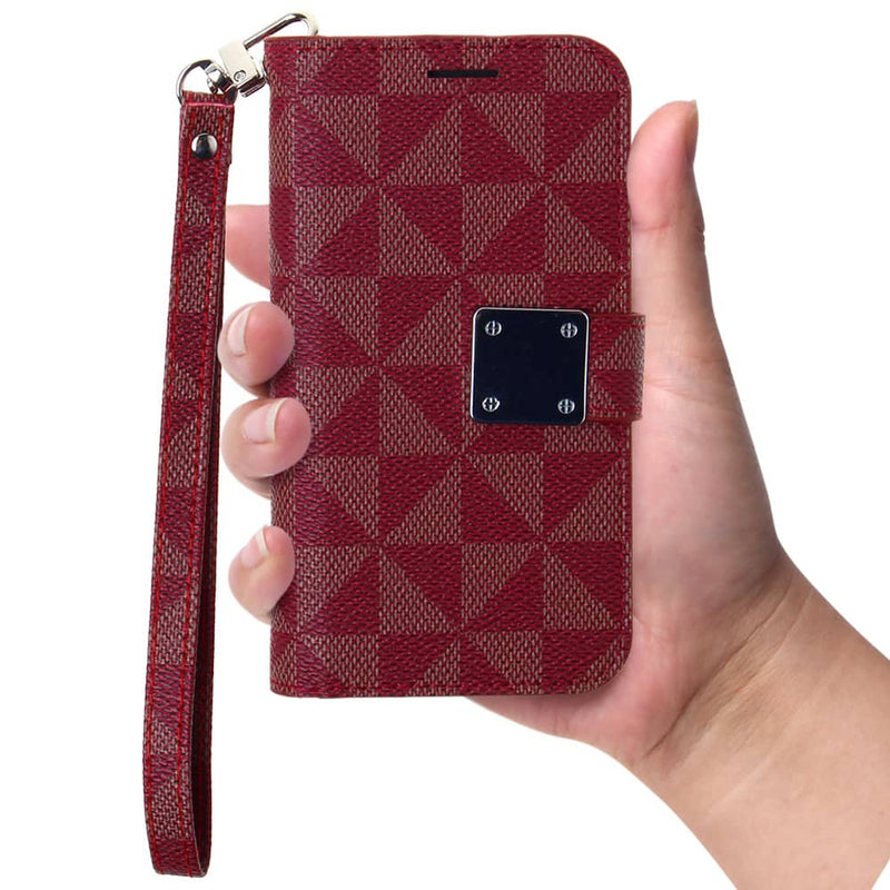 Encuentra la funda billetera triangle geometric design para iPhone 13 Pro en Guatemala.