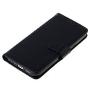 Funda cartera de cuero genuino marrón para iPhone 11 Pro Max con ranuras para tarjetas.