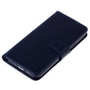 Encuentra la mejor funda cartera en Guatemala para tu iPhone 13 Pro Max, en color azul oscuro de cuero genuino de la marca SlowBack.