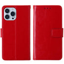 Compra la mejor funda de cuero para tu iPhone 13 Mini en Guatemala con ranura para tarjeta en color rojo.