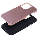 Funda protectora doble capa oro rosa para iPhone 13 Pro Max con absorción de golpes SlowBack.