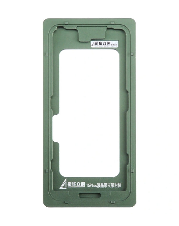 Encuentra el mejor molde de metal para alineación de componentes de iPhone 15 Plus en Guatemala en nuestra tienda de reparaciones especializada.