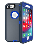 Encuentra en Guatemala el estuche resistente color azul oscuro para iPhone 7 / 8, ideal para proteger tu dispositivo en talleres de reparación de confianza.