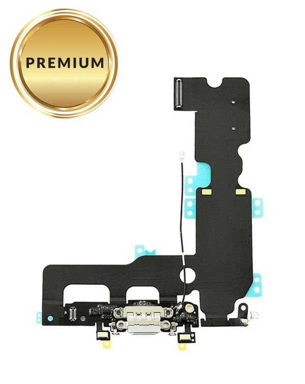 Encuentra un puerto de carga con cable flex para iPhone 7 Plus en Guatemala, ideal para reparaciones en talleres de componentes iPhone.