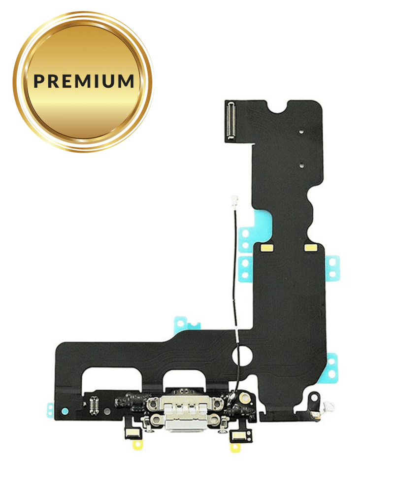 Encuentra un puerto de carga con cable flex para iPhone 7 Plus en Guatemala, ideal para reparaciones en talleres de componentes iPhone.