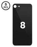 Tapa trasera para iPhone 8 en Guatemala con agujero de cámara más grande en color Space Gray.