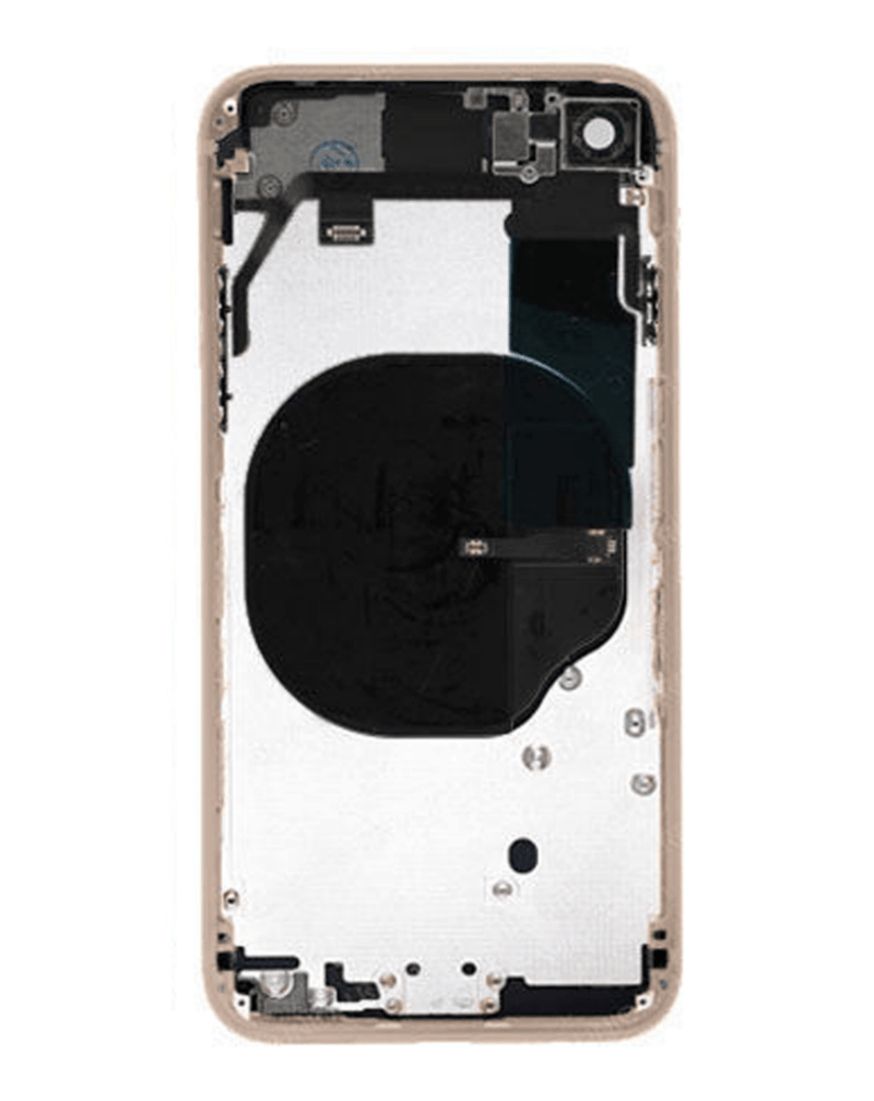 Encuentra tapa trasera con componentes preinstalados para iPhone 8 en Guatemala, mayorista de reparaciones con precios bajos.