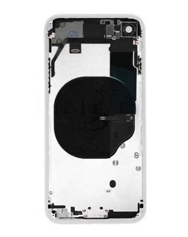 Encuentra tapa trasera con componentes preinstalados para iPhone 8 / SE 2020 en Guatemala, ideal para reparaciones en talleres de celulares.