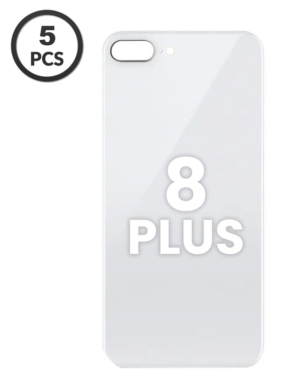 Tapa trasera de vidrio plateado con agujero para cámara más grande para iPhone 8 Plus disponibles en Guatemala.