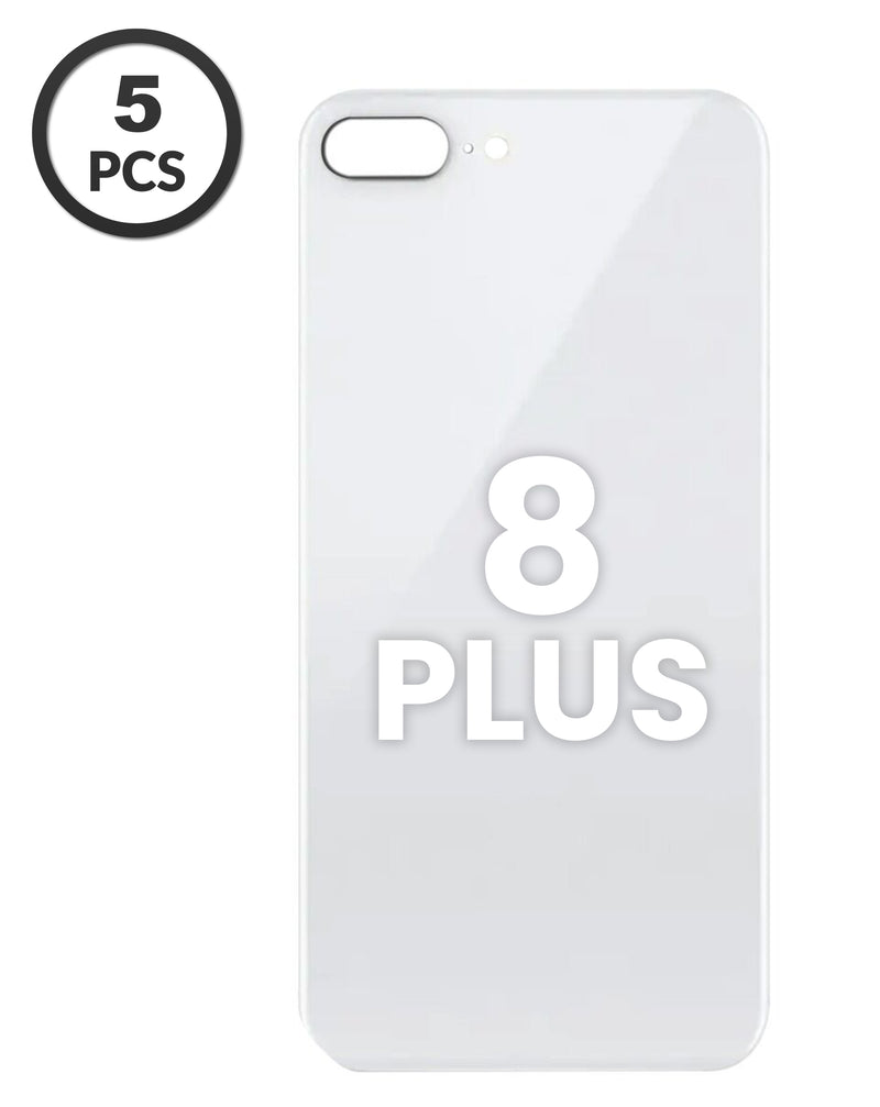 Tapa trasera de vidrio plateado con agujero para cámara más grande para iPhone 8 Plus disponibles en Guatemala.