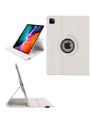 Funda blanca con soporte giratorio de 360 grados para iPad Air 13 2024 / Pro 12.9 en Guatemala.