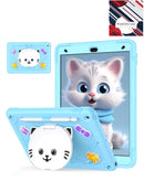 Encuentra la mejor funda antichoque para proteger tu iPad 10.2 en Guatemala en SlowBack, con soporte y ranura para lápiz en color azul claro.