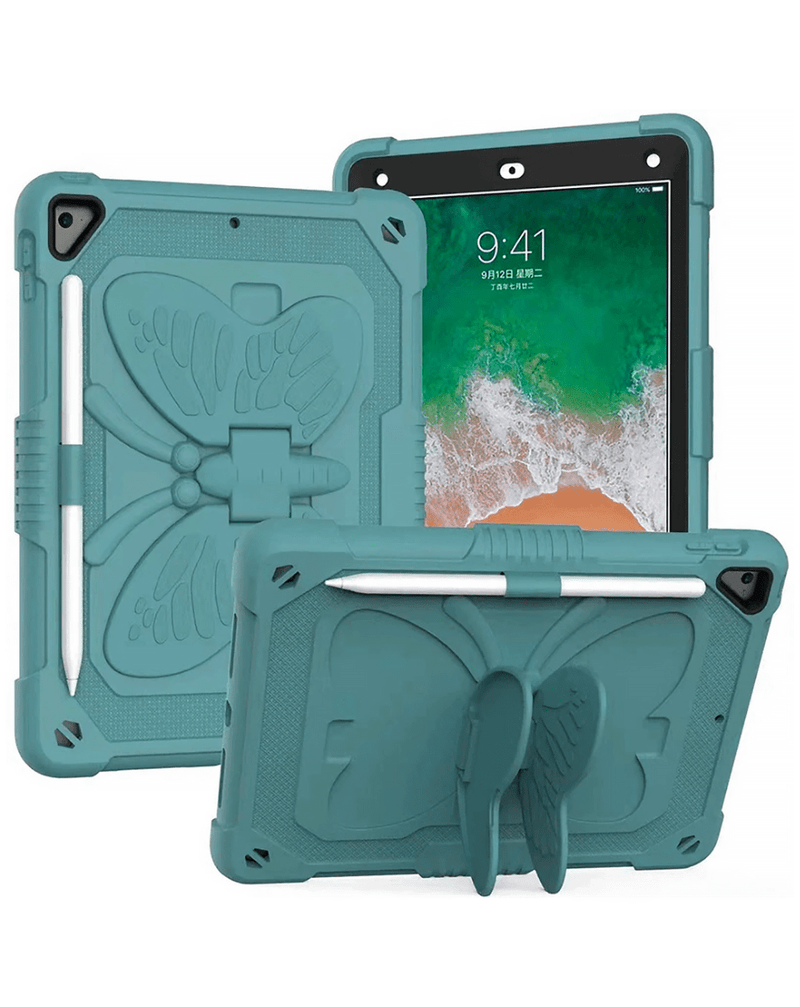 Protector mariposa dark blue para iPad 5, iPad 6, Air 1, Air 2 y Pro 9.7 en Guatemala, accesorio de protección disponible en tiendas de tecnología y mayoristas.