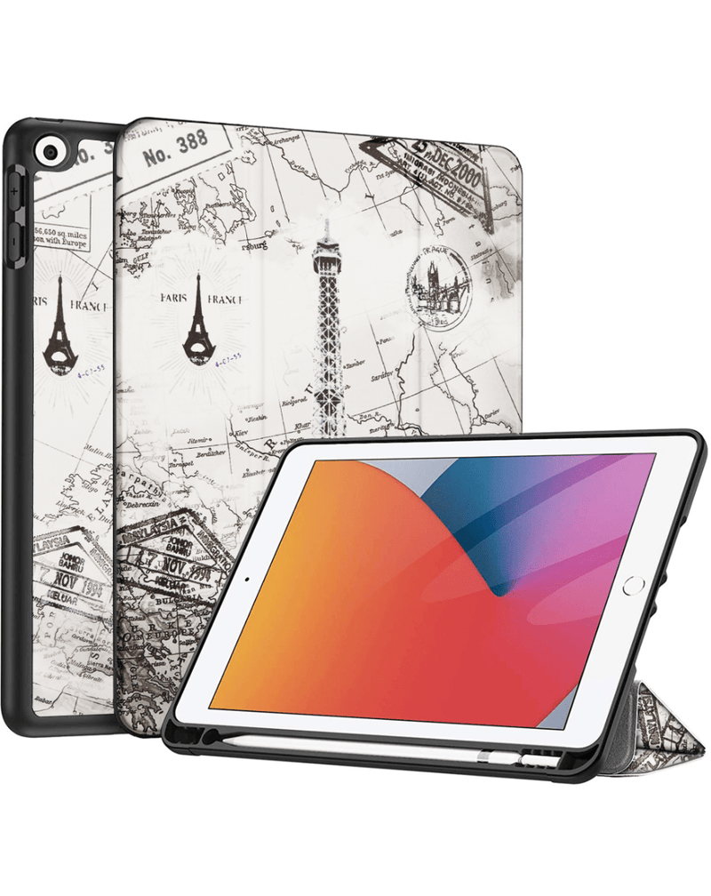 Encuentra la mejor funda old style con diseño de la Torre Eiffel para iPad 10.2 / Air 3 / Pro 10.5 en Guatemala.