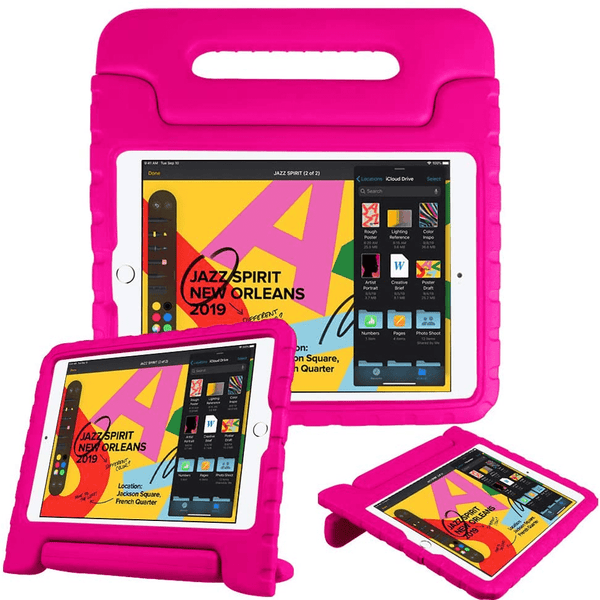 Protege tu iPad 10.2 / Air 3 / Pro 10.5 con esta funda a prueba de golpes color rosa para niños en Guatemala.