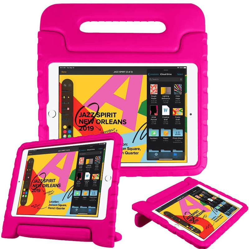 Protege tu iPad 10.2 / Air 3 / Pro 10.5 con esta funda a prueba de golpes color rosa para niños en Guatemala.