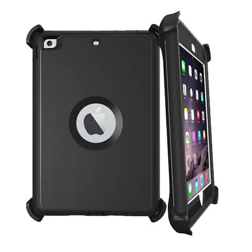 Protege tu iPad 10.2 con esta funda heavy duty con clip en color negro en Guatemala.
