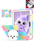 Encuentra la mejor funda a prueba de golpes en Guatemala para iPad 10 2022 / iPad 11 con soporte y ranura para lápiz en color morado.