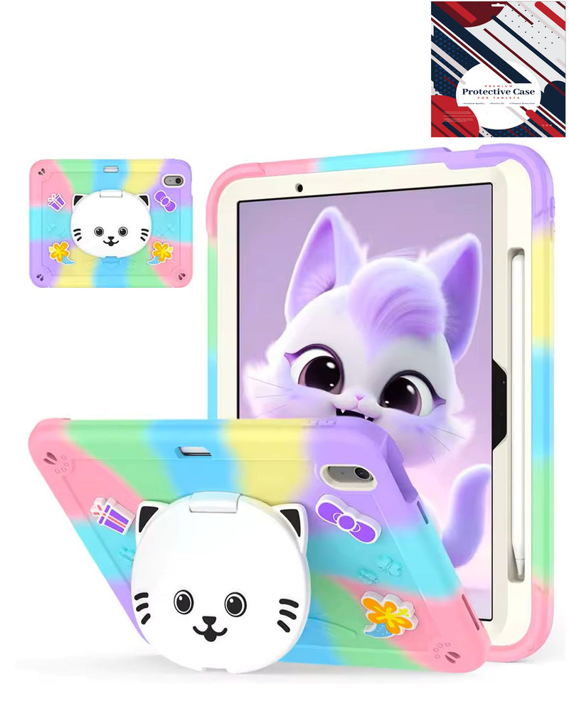 Encuentra la mejor funda a prueba de golpes en Guatemala para iPad 10 2022 / iPad 11 con soporte y ranura para lápiz en color morado.