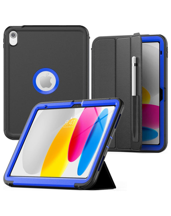 Encuentra la mejor funda protectora en color azul oscuro para tu iPad 10 (2022) o iPad 11 en Guatemala.