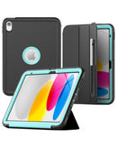 Encuentra la mejor funda protectora full body para tu iPad 10 2022 en Guatemala, disponibles en color azul claro.