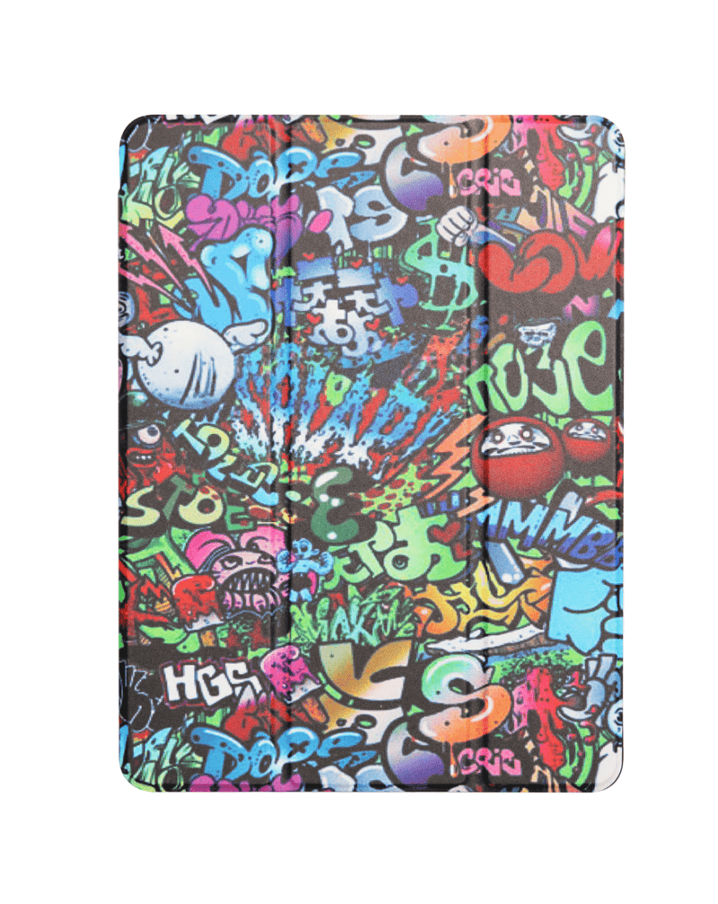 Encuentra la mejor funda old style con diseño graffiti para iPad en Guatemala, en el mayorista SlowBack.