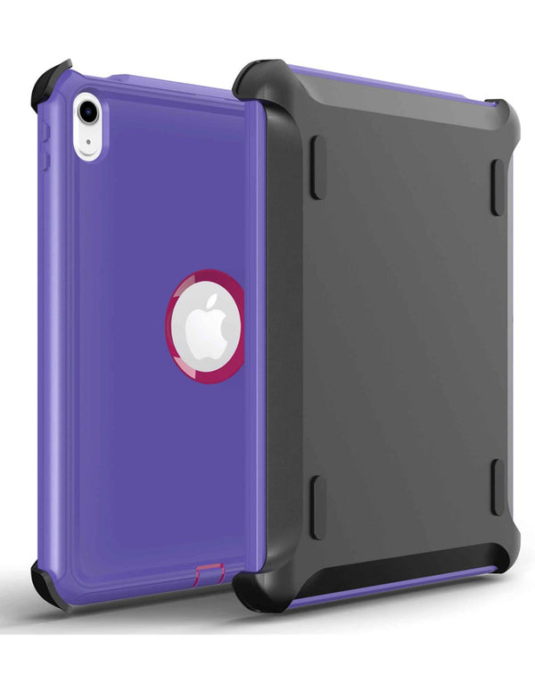 Encuentra en Guatemala fundas heavy duty con clip de color morado para iPad en SlowBack, mayorista de accesorios.
