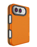 Case doble capa anti-shock naranja para iPhone Duo. Protección robusta y elegante para tu smartphone.
