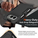 Case antishock negro para iPhone Duo, doble capa, a prueba de golpes, con textura SlowBack. Protege tu iPhone con estilo.