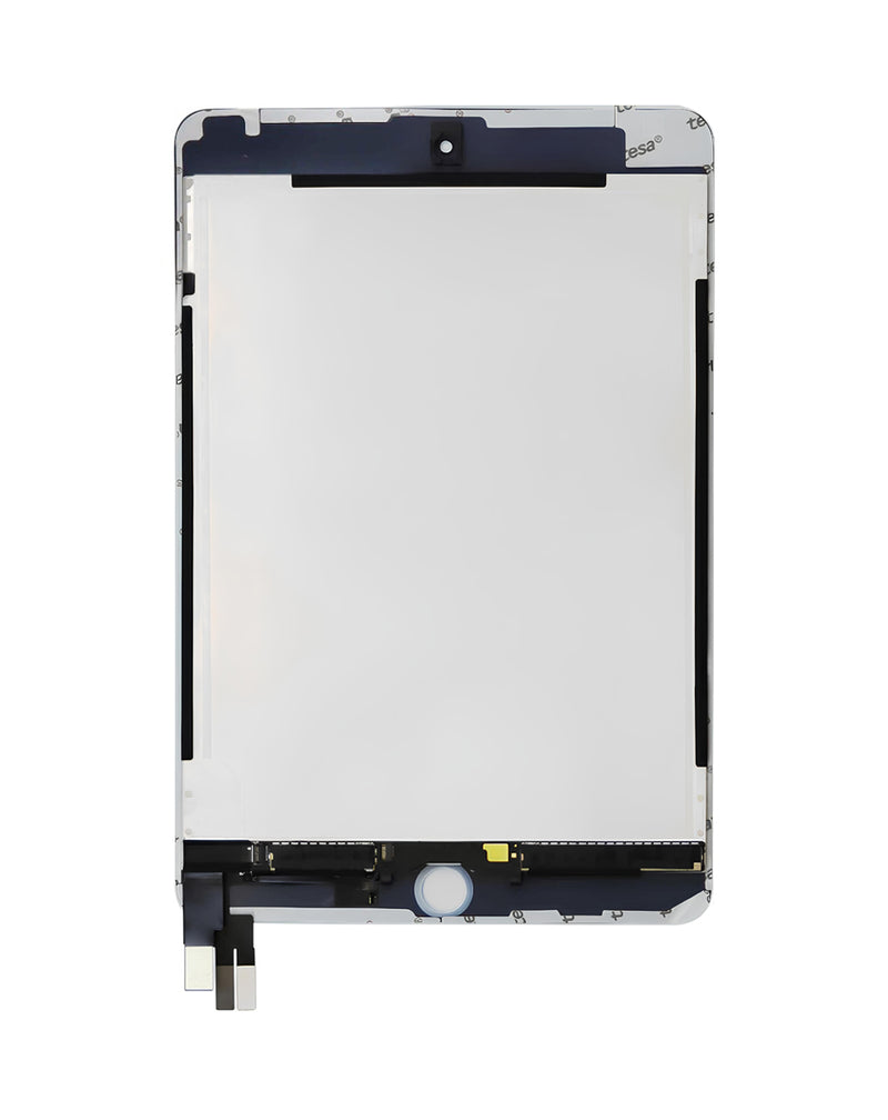 Encuentra la pantalla premium iPad Mini 5 (Blanca) con sensor Sleep/Wake preinstalado y cable flex en Guatemala para reparaciones de tabletas.