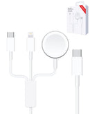 Encuentra en Guatemala un puerto de carga USB-C 3 en 1 magnético para reloj con USB-C y Lightning en SlowBack, especialistas en accesorios tecnológicos.