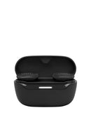 Auriculares True Wireless JBL Endurance Race 2 negros, impermeables, diseño deportivo con ganchos para un ajuste seguro.