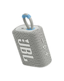 Encuentra el altavoz inalámbrico JBL Go 3 ECO WHITE en Guatemala para disfrutar de un audio de calidad en cualquier lugar.