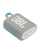 Encuentra el altavoz inalámbrico JBL Go 3 ECO WHITE en Guatemala para disfrutar de un audio de calidad en cualquier lugar.