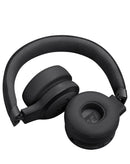Auriculares inalámbricos JBL Live 670NC negros over-ear con cancelación de ruido adaptativa, diseño elegante y almohadillas suaves.