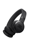 Auriculares inalámbricos JBL Live 670NC negros over-ear con cancelación de ruido adaptativa, diseño elegante y almohadillas suaves.