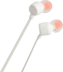Compra los auriculares JBL Tune 110 con cable en color blanco en Guatemala, ¡calidad y sonido garantizados!