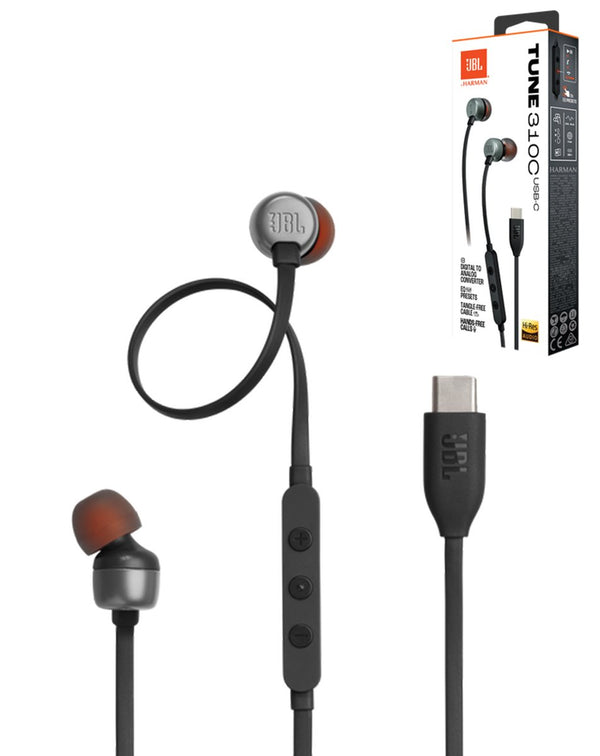 Compra los auriculares in-ear alámbricos JBL Tune 310C Negro en Guatemala al mejor precio en tiendas de tecnología y mayoristas.