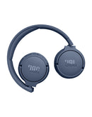 Auriculares inalámbricos JBL Tune 670NC azules con cancelación de ruido, diadema ajustable y almohadillas suaves.