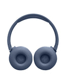 Auriculares inalámbricos JBL Tune 670NC azules con cancelación de ruido, diadema ajustable y almohadillas suaves.