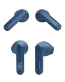 Auriculares True Wireless JBL Tune Flex negros, diseño ergonómico, con cancelación de ruido activa y estuche de carga compacto.